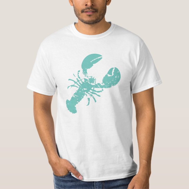 Hummer Grunge Blue Crustacean T-Shirt (Vorderseite)