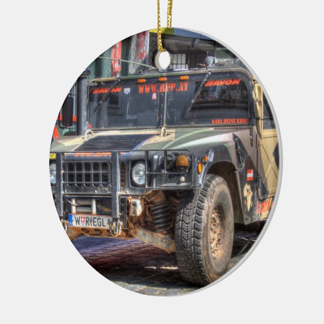 Hummer H1 Keramik Ornament (Links)