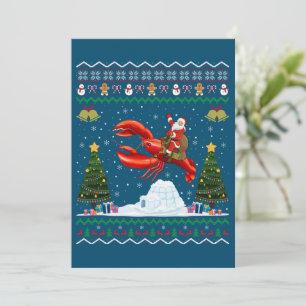 Hummer hässliches Weihnachtsgeschenk Weihnachtsman Feiertagskarte