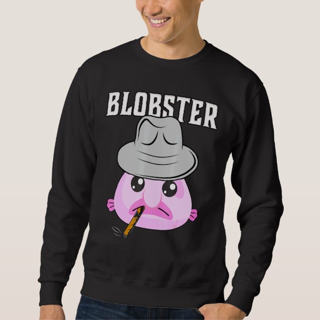Hummer Hummer Hummer Fisch Fedora Hat und Ciga Sweatshirt (Vorderseite)