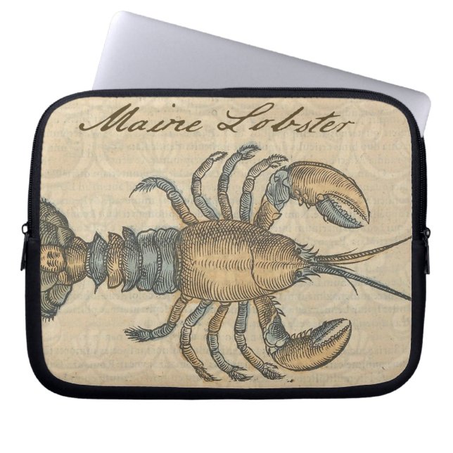 Hummer-Illustration Antique Maine Seafood Laptopschutzhülle (Vorderseite)