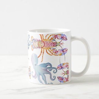 Hummer in Rosa und Blau Kaffeetasse
