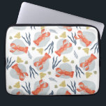 Hummer-Krustentiere SandDollars Laptopschutzhülle<br><div class="desc">Design mit Beach Theme Handgezeichnete Botanische Kunst und Aquarell Lobster</div>