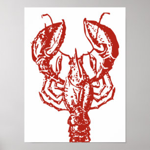 Hummer-Kunst, König der Meeresfrüchte-Geschenke Poster