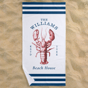 Hummer-Küste Seaside Beach House Strandtuch