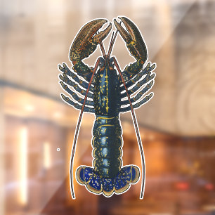 Hummer-Meeresfrüchte Maine Classic Ocean Fensteraufkleber