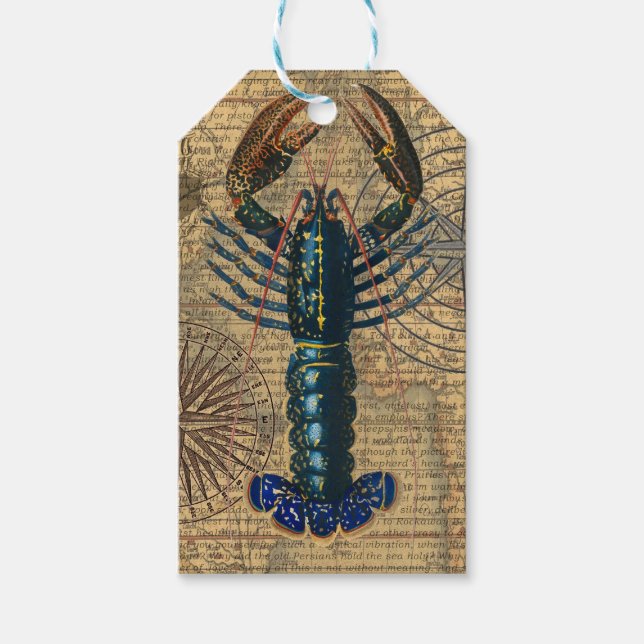 Hummer-Meeresfrüchte Maine Classic Ocean Geschenkanhänger (Vorderseite)
