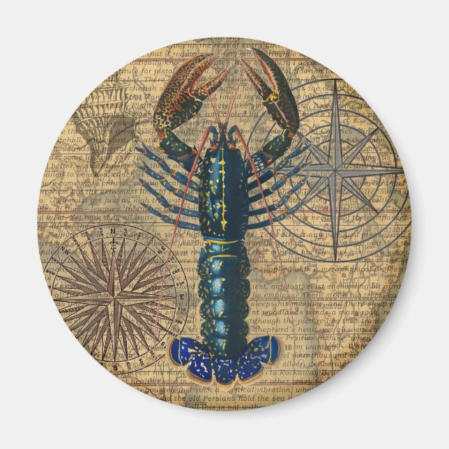 Hummer-Meeresfrüchte Maine Classic Ocean Magnet (Vorne)