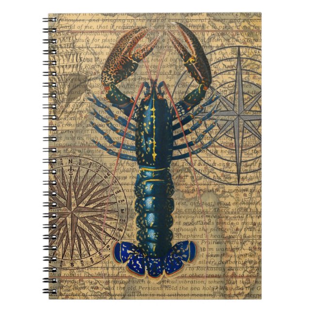 Hummer-Meeresfrüchte Maine Classic Ocean Notizblock (Vorderseite)