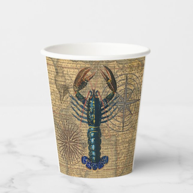 Hummer-Meeresfrüchte Maine Classic Ocean Pappbecher (Vorderseite)
