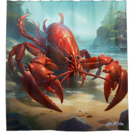 Hummer mit Boot Duschvorhang