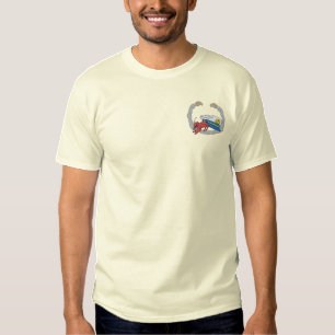 Hummer mit Hut-Wappen Besticktes T-Shirt