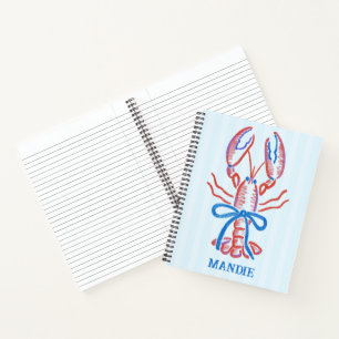 Hummer mit niedlicher Hand Notizbuch
