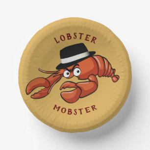 Hummer Mobster 🦞 weiträumiger Mit Augen Niedliche Pappteller