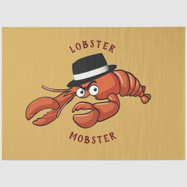 Hummer Mobster 🦞 weiträumiger Mit Augen Niedliche Seidenpapier (Vorderseite)