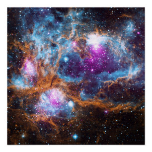 Hummer-Nebel - Kosmisches Winterwunderland Poster