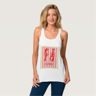 Hummer Pop Fette Krustentiere auf Candy-Streifen Tank Top