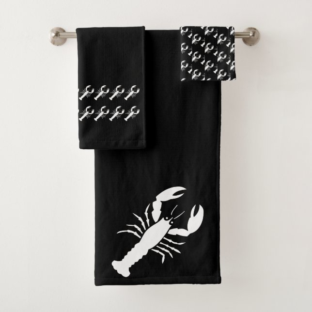 Hummer Schwarz-Weiß-Handtuch-Set Badhandtuch Set (Insitu)