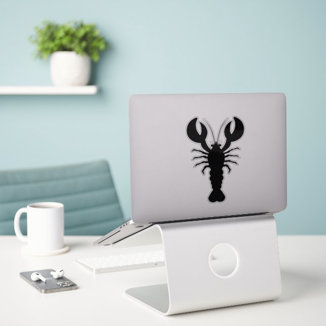 Hummer-Silhouette Aufkleber (Laptop auf Schreibtisch)