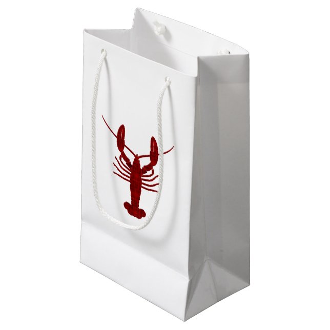 Hummer-Silhouette Kleine Geschenktüte (Vorderseite Schrägansicht)