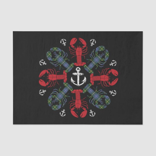 Hummer Snowflake Anchor N.S. Weihnachtszeitung Seidenpapier (Vorderseite)