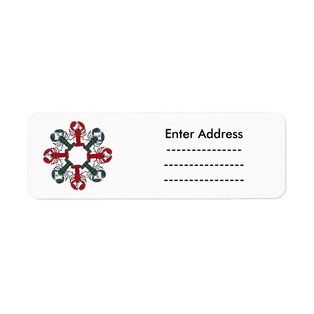 Hummer Snowflake N.S. Tartan Weihnachtslabel (Vorne)