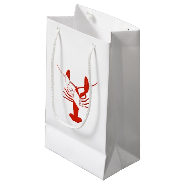 Hummer-Tauchen-Silhouette Kleine Geschenktüte (Vorderseite Schrägansicht)