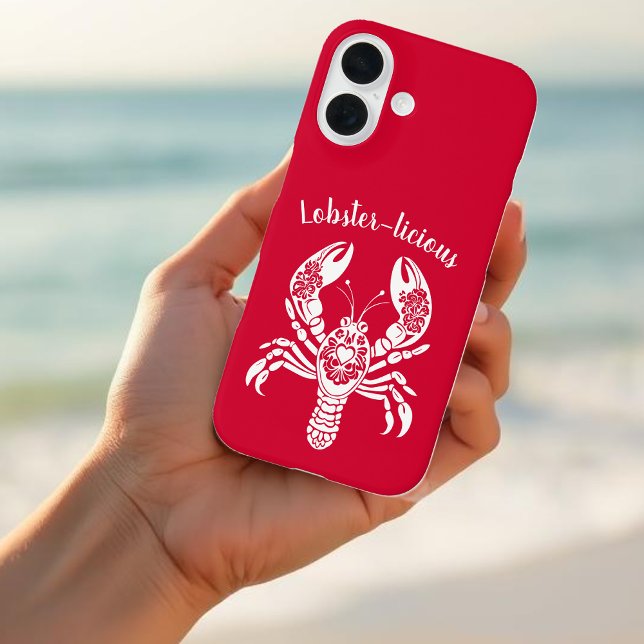 Hummer-Tropische Blume- iPhone 16 Hülle (Lobster-Fisherman Core-Lobster-Licious Case-Mate iPhone Case )