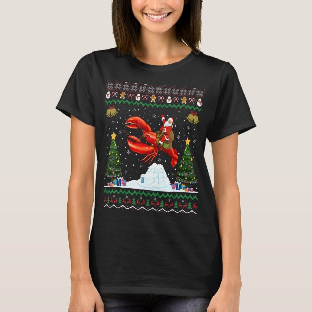 Hummer Ugly Xmas Weihnachtsfeier Weihnachten T-Shirt (Vorderseite)