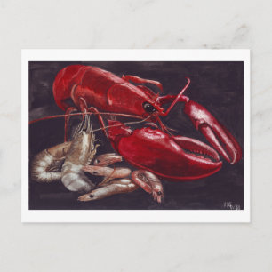 Hummer und Garnelen Postkarte