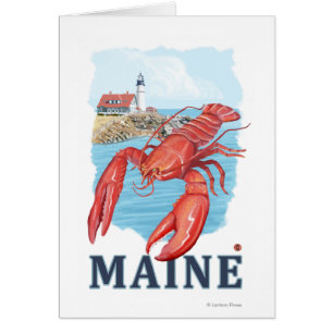 Hummer-und Portland-Leuchtturm-Szene