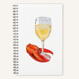 Hummer und Wein Notizbuch