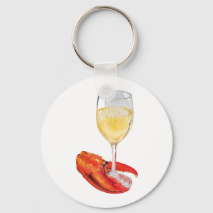 Hummer und Wein Schlüsselanhänger