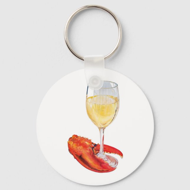 Hummer und Wein Schlüsselanhänger (Vorderseite)
