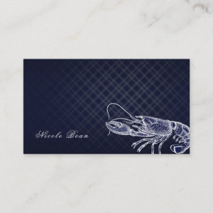 Hummer Vintage Navy Blau Elegant Meer Essen Custom Visitenkarte