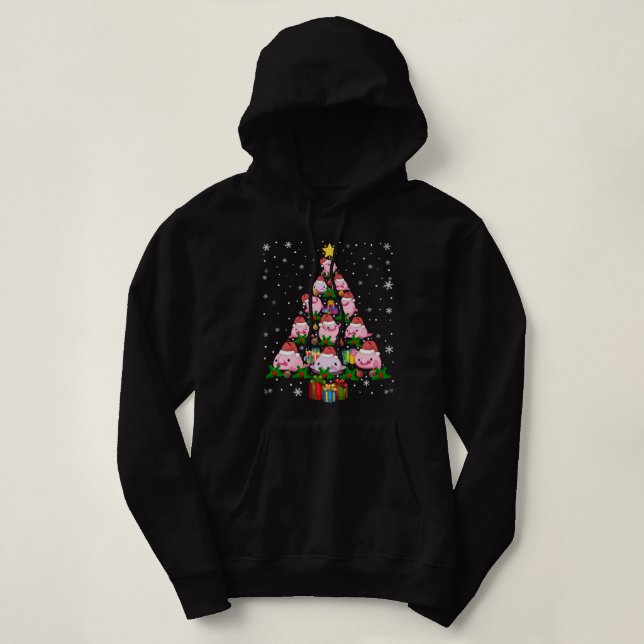 Hummer Weihnachtsbaum  Hoodie (Design vorne)