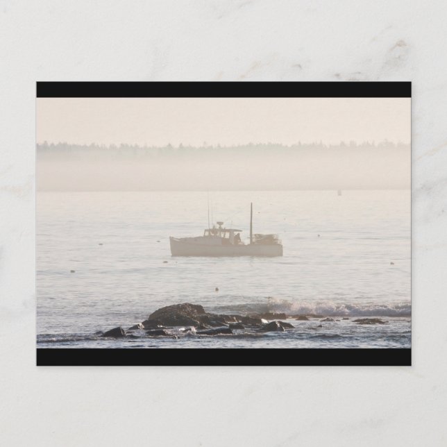 Hummerboat von der Wüsteninsel Maine Postkarte (Vorderseite)