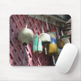 Hummerbüschen auf rosa Gitter - Martha's Vineyard Mousepad