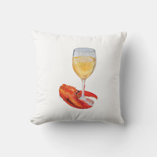 Hummerklaue und Wein Kissen