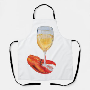 Hummerklaue und Wein Schürze