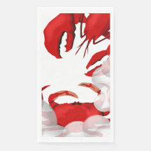 Hummerkrabbe Meeresfrüchte Rotes Papier Handtuch