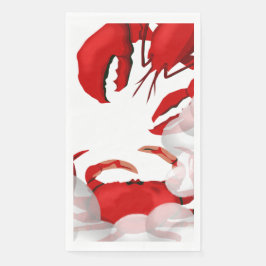 Hummerkrabbe Meeresfrüchte Rotes Papier Handtuch Serviette