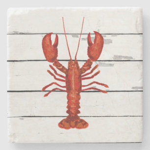 Hummermalerei an der Küste Steinuntersetzer