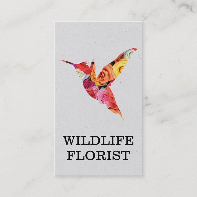 Humming Bird | Blumen Visitenkarte (Vorderseite)