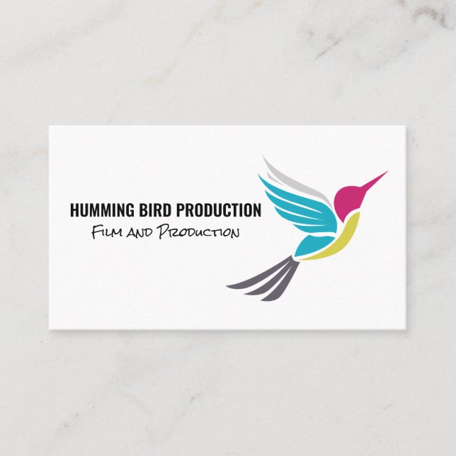 Humming-Bird-Logo Visitenkarte (Vorderseite)
