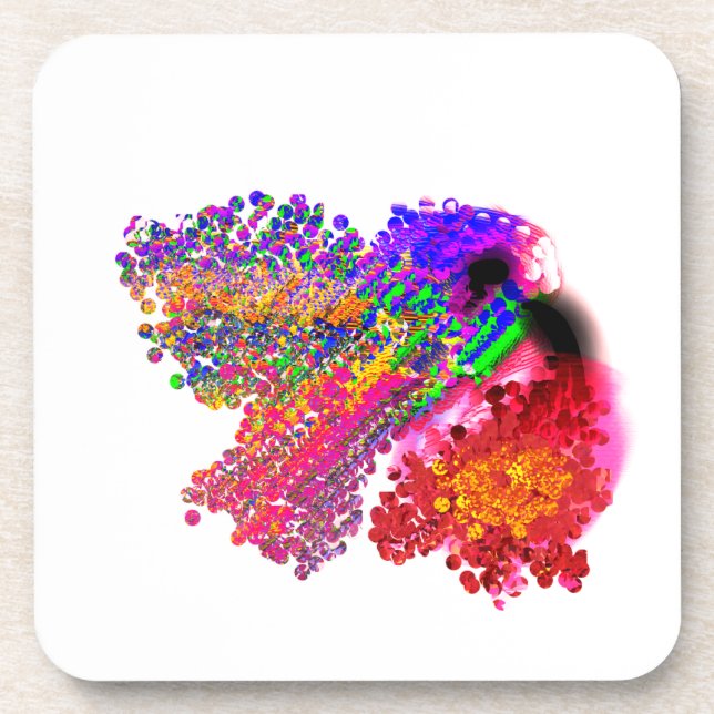 Humming Bird love Getränkeuntersetzer (Vorderseite)