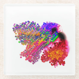 Humming Bird love Glasuntersetzer