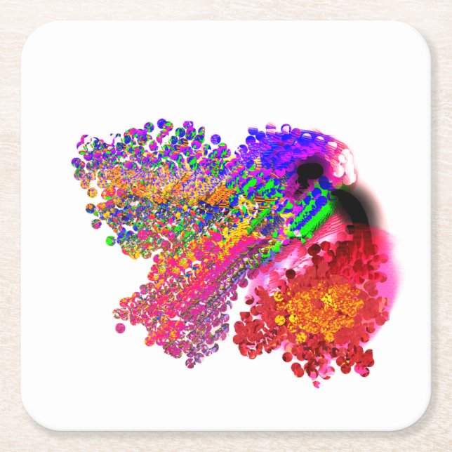 Humming Bird love Rechteckiger Pappuntersetzer (Vorderseite)