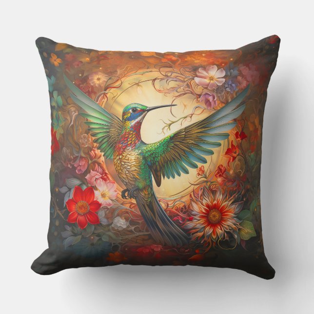 Humming Bird Throw Kissen (Vorderseite)