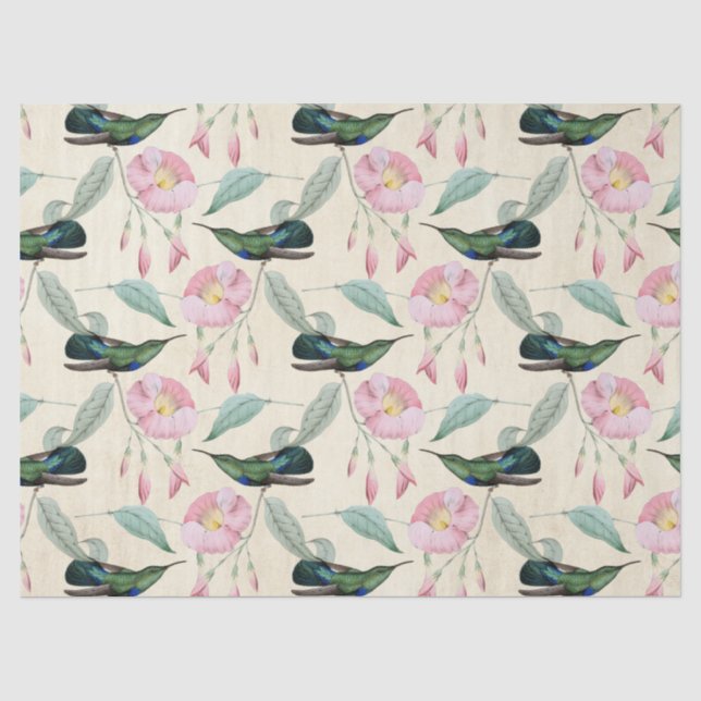 Humming Birds Series Design Aight Seidenpapier (Vorderseite)